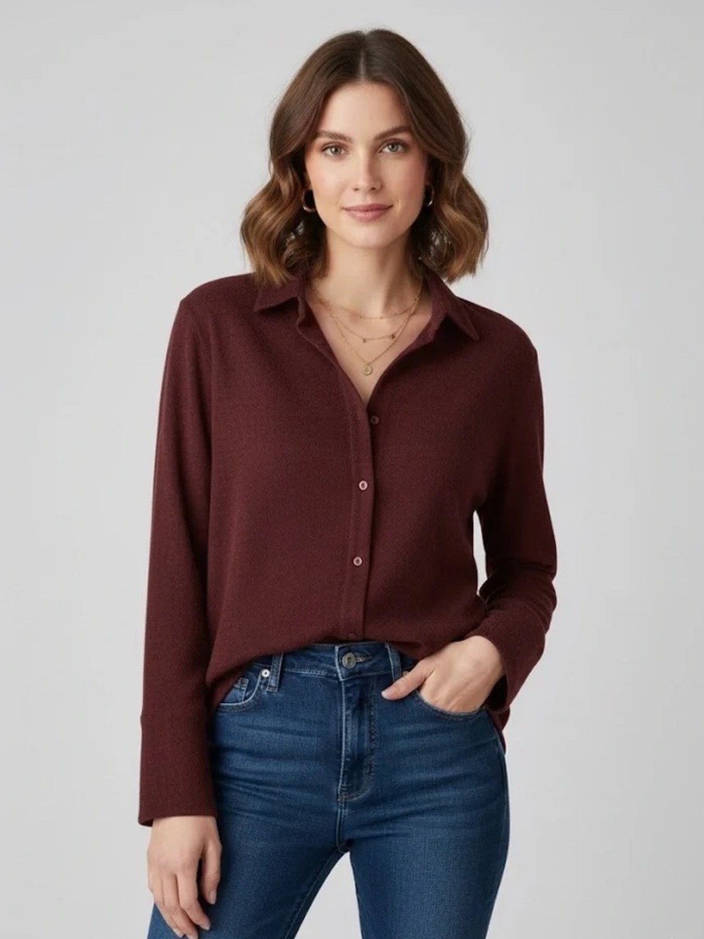 KIT AND ACE ON THE MOVE LONG SLEEVE BUTTON DOWN BLOUSE SIZE SMALL